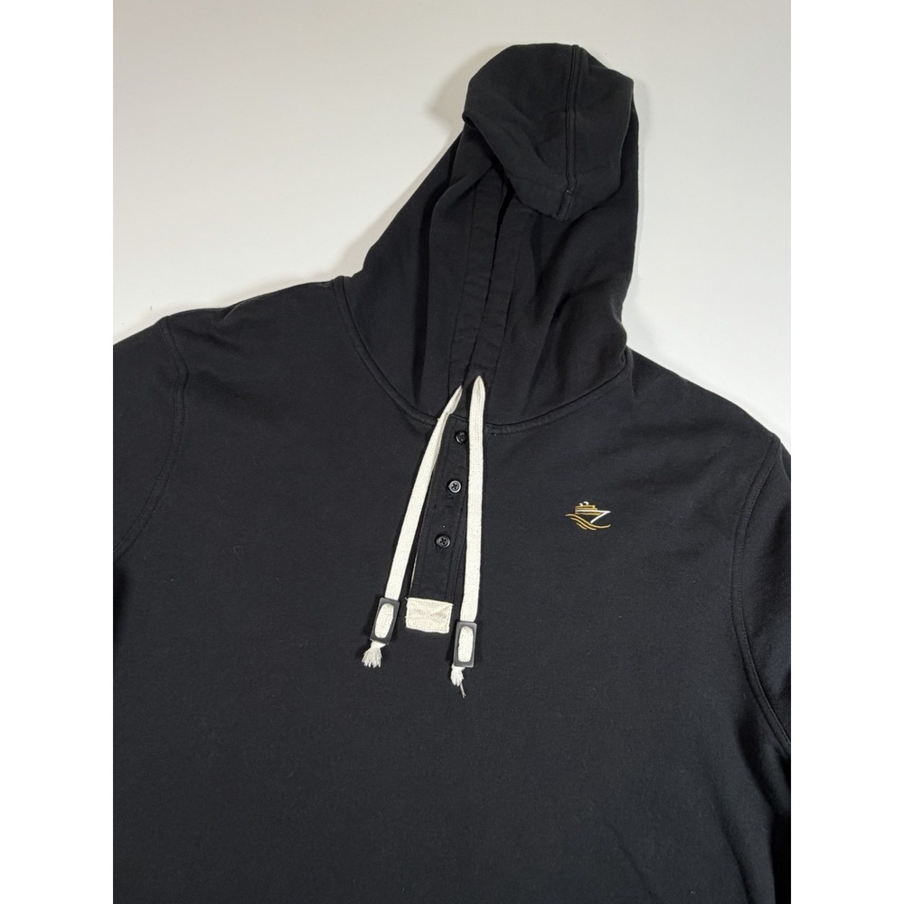 Disney Cruise Lines Hoodie Sweatshirt Adult 3XL Black Henley Style Pullover